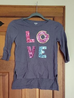 Gymboree Girls' 'LOVE' Sequin Long Sleeve Top
